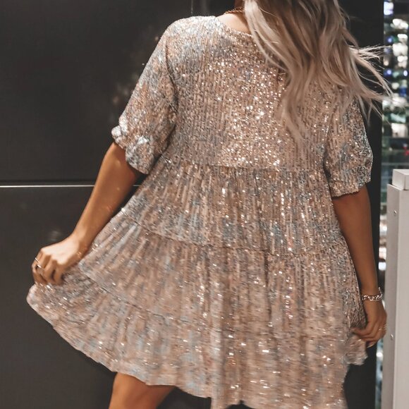 AMAZING LACE My Queen Unicorn Sequin Babydoll Dress - Picture 3 of 3